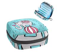 Borsa portaoggetti per assorbenti igienici, grazioso elefante circo che gioca a palla per il primo periodo, borsa per ragazze e donne, sacchetto per coppette mestruali femminili borse per tamponi