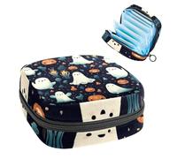 Borsa portaoggetti per assorbenti igienici, Halloween Ghost-102, borsa per kit primo ciclo per ragazze e donne, sacchetto per coppetta mestruale femminile borse per tamponi mestruali Holde