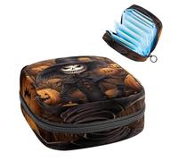 Borsa portaoggetti per assorbenti igienici, Halloween Spaventapasseri -1191 Borsa per kit primo ciclo per ragazze e donne, sacchetto per coppetta mestruale femminile borse per tamponi mestruali Holde