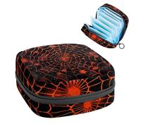 Borsa portaoggetti per assorbenti igienici, Halloween Web-212 Borsa per kit primo ciclo per ragazze e donne, sacchetto per coppetta mestruale femminile borse per tamponi mestruali Holde