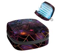 Borsa portaoggetti per assorbenti igienici, Halloween Web-234 Borsa per kit primo ciclo per ragazze e donne, sacchetto per coppetta mestruale femminile borse per tamponi mestruali Holde