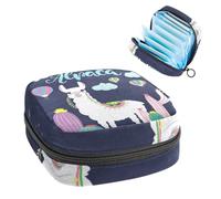 Borsa portaoggetti per assorbenti igienici, Happy Jazz Day, sassofono, pianoforte, violino e musica per il primo periodo, borsa per ragazze e donne, borsa per coppette mestruali femminili, Multicolore