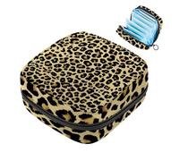 Borsa portaoggetti per assorbenti igienici, leopardata Wild Power, portatile, per mestruazioni, assorbenti, per donne, scuola, ufficio