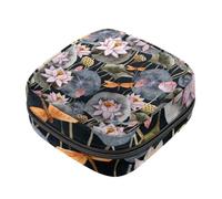 Borsa portaoggetti per assorbenti igienici, Lotus First Period, borsa per ragazze e donne, per coppette mestruali femminili, Multicolore 1, 4.7x6.6x6.6 in/12x17x17 cm