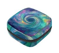 Borsa portaoggetti per assorbenti igienici, misterioso Streamer che scorre turbinii texture tampone con cerniera, borsa per mestruazioni femminili per ragazze adolescenti