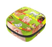 Borsa portaoggetti per assorbenti igienici, molti cani in The Field Game Pattern First Period Kit Bag per ragazze e donne, sacchetto per coppetta mestruale Femminile Borse per tamponi mestruali Holde,