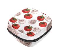 Borsa portaoggetti per assorbenti igienici, motivo alimentare, con cerniera, per ragazze adolescenti e mestruazioni femminili