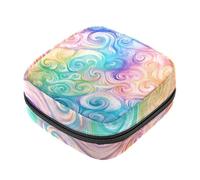 Borsa portaoggetti per assorbenti igienici, motivo artistico misterioso che scorre a vortice, borsa per kit per il primo periodo per ragazze e donne, sacchetto per coppette mestruali femminili borse