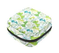 Borsa portaoggetti per assorbenti igienici, motivo caleidoscopio blu con falchi di neve per il primo periodo, borsa per ragazze e donne, sacchetto per coppette mestruali femminili borse per tamponi