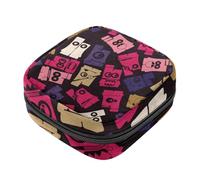 Borsa portaoggetti per assorbenti igienici, motivo caleidoscopio blu con falchi di neve per il primo periodo, borsa per ragazze e donne, sacchetto per coppette mestruali femminili borse per tamponi