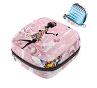 Borsa portaoggetti per assorbenti igienici, motivo fata di bellezza rosa, borsa portatile per assorbenti mestruali, per donne, scuola, ufficio