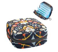 Borsa portaoggetti per assorbenti igienici, motivo mandala bohémien, grande, con cerniera, per assorbenti mestruali, per ragazze e donne, multicolore, 4.7x6.6x6.6 in/12x17x17 cm