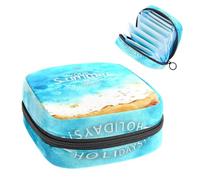 Borsa portaoggetti per assorbenti igienici, paesaggi naturali del mare per il primo periodo mestruale, borsa per ragazze e donne, sacchetto per coppette mestruali femminili sacchetti per tamponi