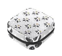 Borsa portaoggetti per assorbenti igienici, Panda Prince is Cool First Period Kit Bag per ragazze e donne, sacchetto per coppette mestruali femminili Borse per tamponi mestruali Holde