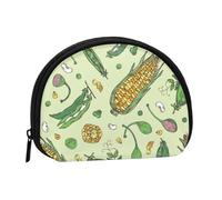 Borsa portaoggetti per assorbenti igienici per il trucco, piccola borsa portamonete per cosmetici da donna, a forma di baccello di piselli, baccello di fagioli, cappero