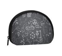 Borsa portaoggetti per assorbenti igienici per il trucco, piccola borsa portamonete per cosmetici da donna, disegno scientifico scritto a mano