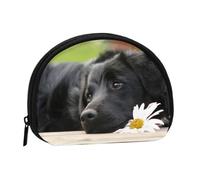 Borsa portaoggetti per assorbenti igienici per il trucco, piccola borsa portamonete per cosmetici da donna, per cani Labrador nero, camomilla e Retriever nero