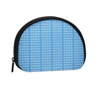 Borsa portaoggetti per assorbenti igienici per il trucco, portamonete per cosmetici da donna, codice binario blu per computer