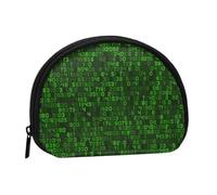 Borsa portaoggetti per assorbenti igienici per il trucco, portamonete per cosmetici da donna, codice decimale verde per computer programmatore