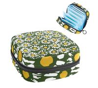 Borsa portaoggetti per assorbenti igienici, sacchetto mestruale per coppette mestruali, organizer per assorbenti femminili, fiori di camomilla senza cuciture