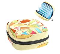 Borsa portaoggetti per assorbenti igienici, sacchetto mestruale per coppette mestruali, organizer per assorbenti femminili, deliziosi gelati e ghiaccioli