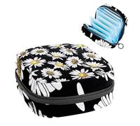 Borsa portaoggetti per assorbenti igienici, sacchetto mestruale per coppette mestruali, organizer per assorbenti femminili, camomilla margherita