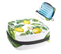 Borsa portaoggetti per assorbenti igienici, senza cuciture, con elementi di rami di albero di limone, borsa portatile per assorbenti mestruali, per donne, scuola, ufficio
