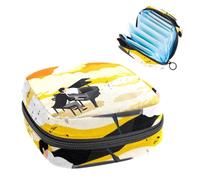 Borsa portaoggetti per assorbenti igienici, tramonto in riva al mare, dente di leone, blowball, borsa per il primo periodo per ragazze e donne, sacchetto per coppette mestruali femminili borse per