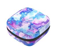 Borsa portaoggetti per assorbenti sanitari con texture marmorizzata colorata, borsa per il primo periodo per donne e ragazze, porta coppetta mestruale femminile