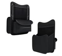 Borsa portaoggetti per auto, in rete, con porta bottiglia di fazzoletto, tasca per telefono, organizer per sedile posteriore, accesso rapido, cinghie di sicurezza per veicoli familiari (nero)