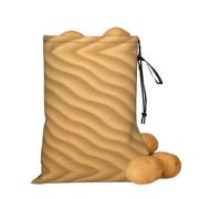 Borsa portaoggetti per cipolle e patate con texture sabbia da spiaggia | Borsa organizer con coulisse per ripiani della dispensa, banconi da cucina, aglio, patate, cipolle e alimenti di tutti i