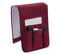 Borsa portaoggetti per comodino, aria condizionata, con tasca portaoggetti per telecomando, divano, poltrona, divano, organizer per camera da letto, soggiorno (bordeaux)