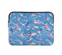 Borsa portaoggetti per computer portatile da 13-14 pollici, simpatica borsa per il trasporto del computer per viaggi e lavoro, maschera Ocean Shark