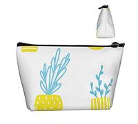 Borsa portaoggetti per cosmetici alla moda Simpatica custodia piccola per cactus succulenti e ananas, grande capacità per matite per trucco, custodia Oxford impermeabile per donne uomini ragazzi rag