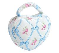 Borsa Portaoggetti Per Cosmetici Dal Design Floreale A Forma Cuore Con Ampi Astucci Interni Impermeabili Trucco L'uso Quotidiano. Custodia Trucchi Dal Design Carino