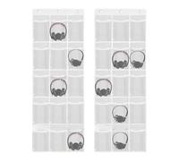 Borsa portaoggetti per cuffie da aula - organizer da tavolo trasparente per lavagna tascabile, custodia trasparente per supporto per telefono | Display a parete montato su porta a plusie