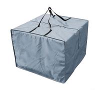 Borsa portaoggetti per cuscini da esterno con chiusura a cerniera completa, in poliestere resistente per una maggiore protezione contro pioggia e polvere (grigio)