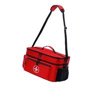 Borsa portaoggetti per emergenze familiari, design a doppio scomparto, divisori rimovibili per esterni, casa, viaggi, casa e organizer da viaggio, Rosso