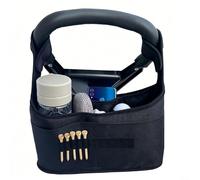 Borsa portaoggetti per golf cart con cinghie di sicurezza, materiale robusto e ampio spazio per palline, tee e guanti, organizer per accessori nero leggero 38 x 8 x 21 cm