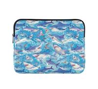Borsa portaoggetti per laptop da 13-14 pollici, tasche classiche per notebook per viaggi di lavoro, maschera Ocean Shark
