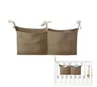 Borsa Portaoggetti Per Lettino | Borsa Da Comodino Portatile Per Pannolini Per Culla Da 14,96x7,09 Pollici - BorsaOrganizzativa Multiuso Biancheria Da Per Bambini In Cotone Per Dormitorio E Sed