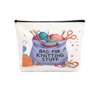 Borsa portaoggetti per maglieria, per donne e ragazze, borsa organizer per filati per uncinetto borsa per gli amanti dell'uncinetto accessori per maglieria regali per gli amanti del lavoro a maglia