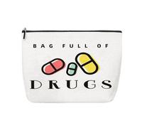 Borsa portaoggetti per medicinali, per donne e ragazze, in tela, organizer per medicinali, da viaggio, per tutte le mie medicine, Meds11