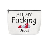 Borsa portaoggetti per medicinali, per donne e ragazze, in tela, organizer per medicinali, da viaggio, per tutte le mie medicine, Meds13