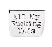 Borsa portaoggetti per medicinali, per donne e ragazze, in tela, organizer per medicinali, da viaggio, per tutte le mie medicine, Med7