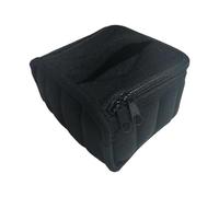 Borsa portaoggetti per oli essenziali 16 bottiglie di olio essenziale, diffusore profumo, scatola in morbido velluto con maniglia, organizer for, borsa for smalto(Black)