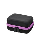 Borsa portaoggetti per oli essenziali Custodia for oli essenziali da 12 scomparti, 5 ml, 10, 15, custodia for il trasporto di profumi e aromaterapia(Purple,5-10-15ML)