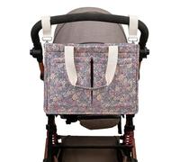 Borsa portaoggetti per passeggino, grande capacità, da appendere, per accessori da viaggio, organizer portatile per pannolini per la maggior parte dei passeggini