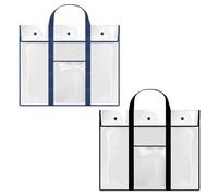 Borsa portaoggetti per poster, materiale PVC, cartella artistica leggera, grande organizer trasparente impermeabile con tasca per maniglia, porta bollettini per schizzi, disegni, fogli per trasportare