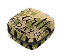 Borsa portaoggetti per sanitari, supporto per assorbenti infermieristici, borse mestruali con cerniera Giornata della Terra 22 aprile Save The Planet Vintage World Map Feminine mestruale Pad Tampon